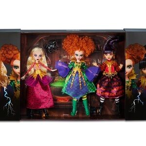 Whimsical Red and Purple Fantasy Dolls Set